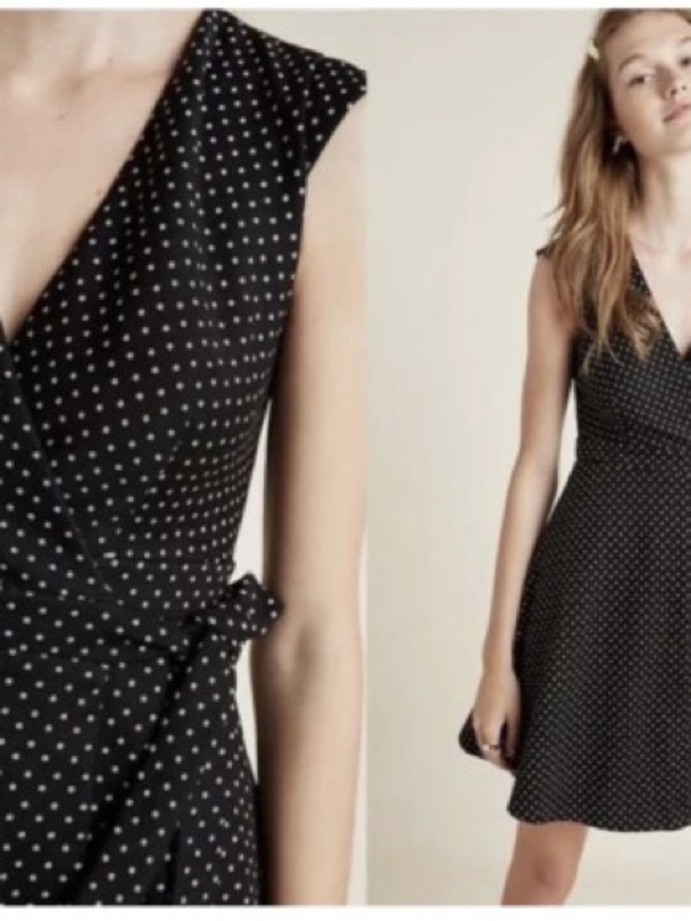 Hutch/Anthropologie Women's Polka Dot Wrap Mini Dress Size Small